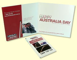 Lincoln Australia Day card - inside